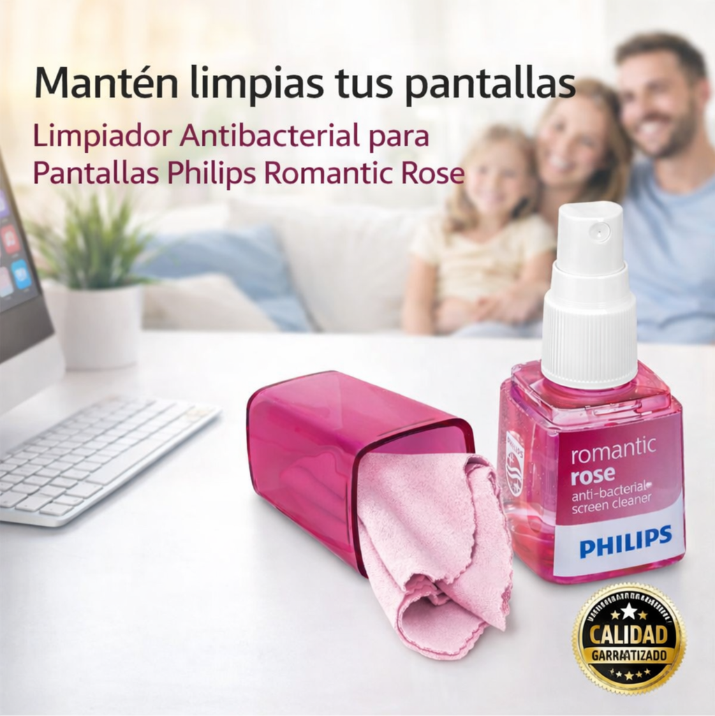 Limpiador Antibacterial de Pantallas Romantic Rose