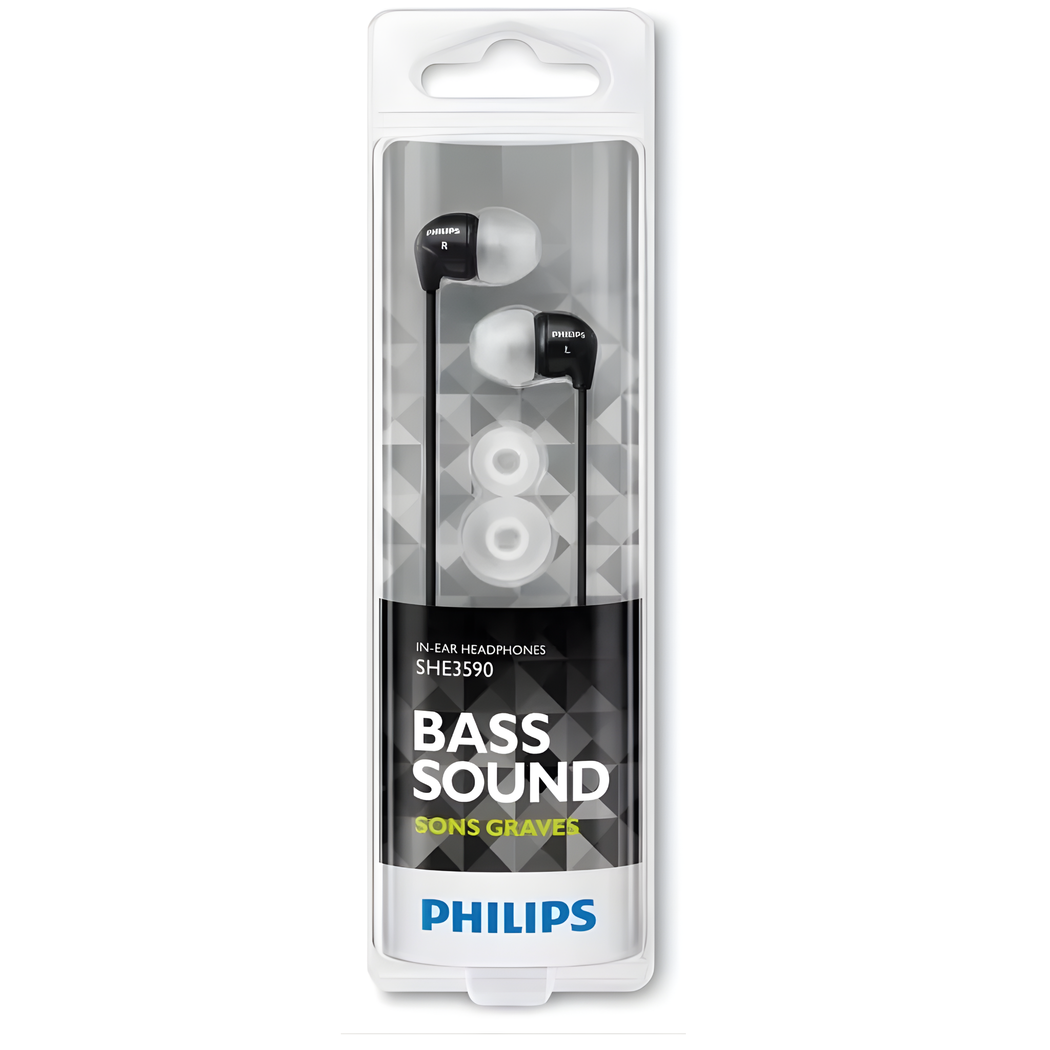 Audífonos In-Ear Philips SHE3590 Bass Sound – Sonido Potente y Graves Profundos