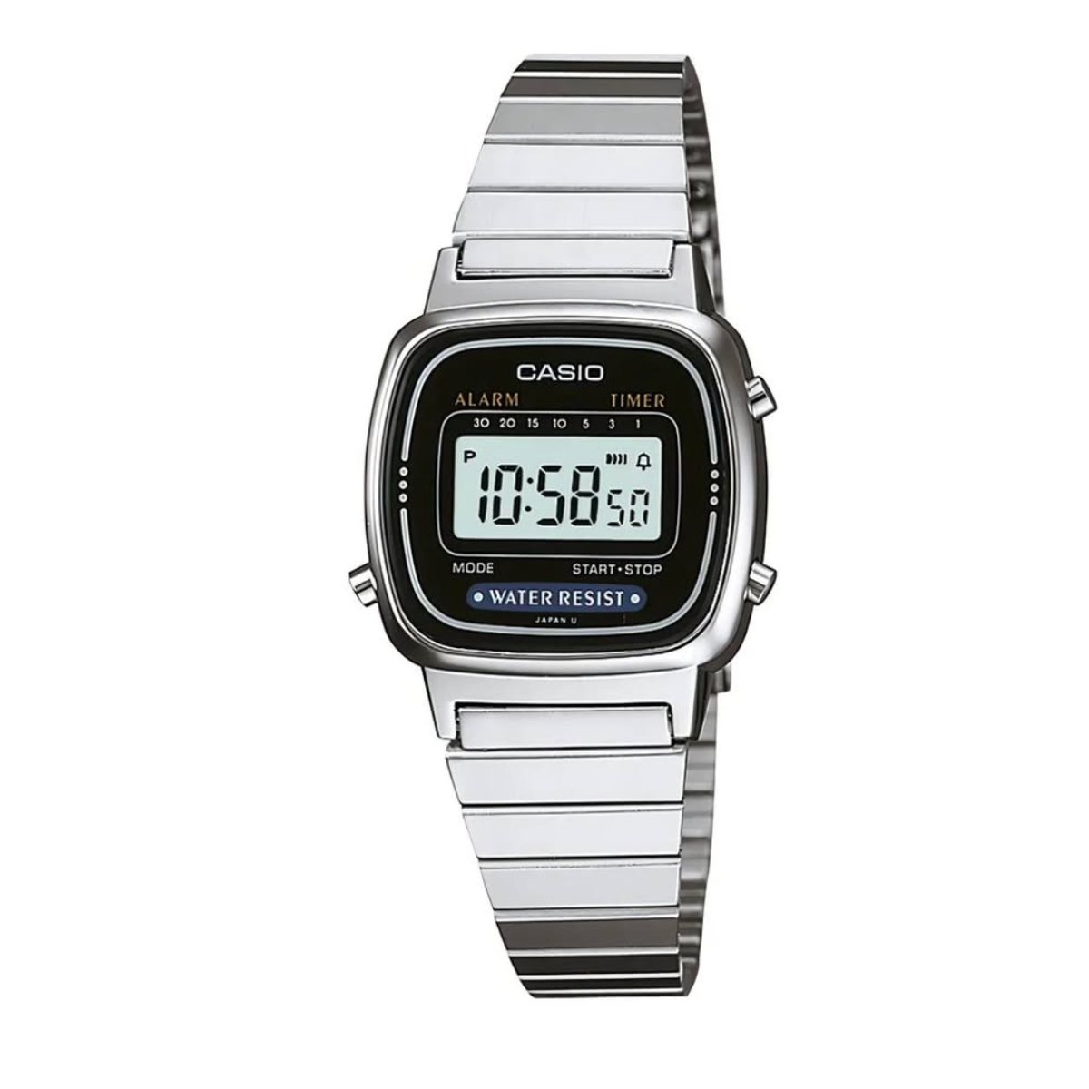 Reloj Casio LA670WA-1DF Vintage Mini Plateado Original | Unisex