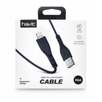 Cable de Datos Havit HV-H66 USB a Lightning 1.8m Negro | Carga Rápida 2A – TechHub