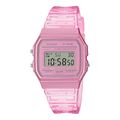 Reloj Casio F-91WS-4DF digital rosado transparente