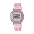 Reloj Casio LA-20WHS-4ADF digital rosado transparente