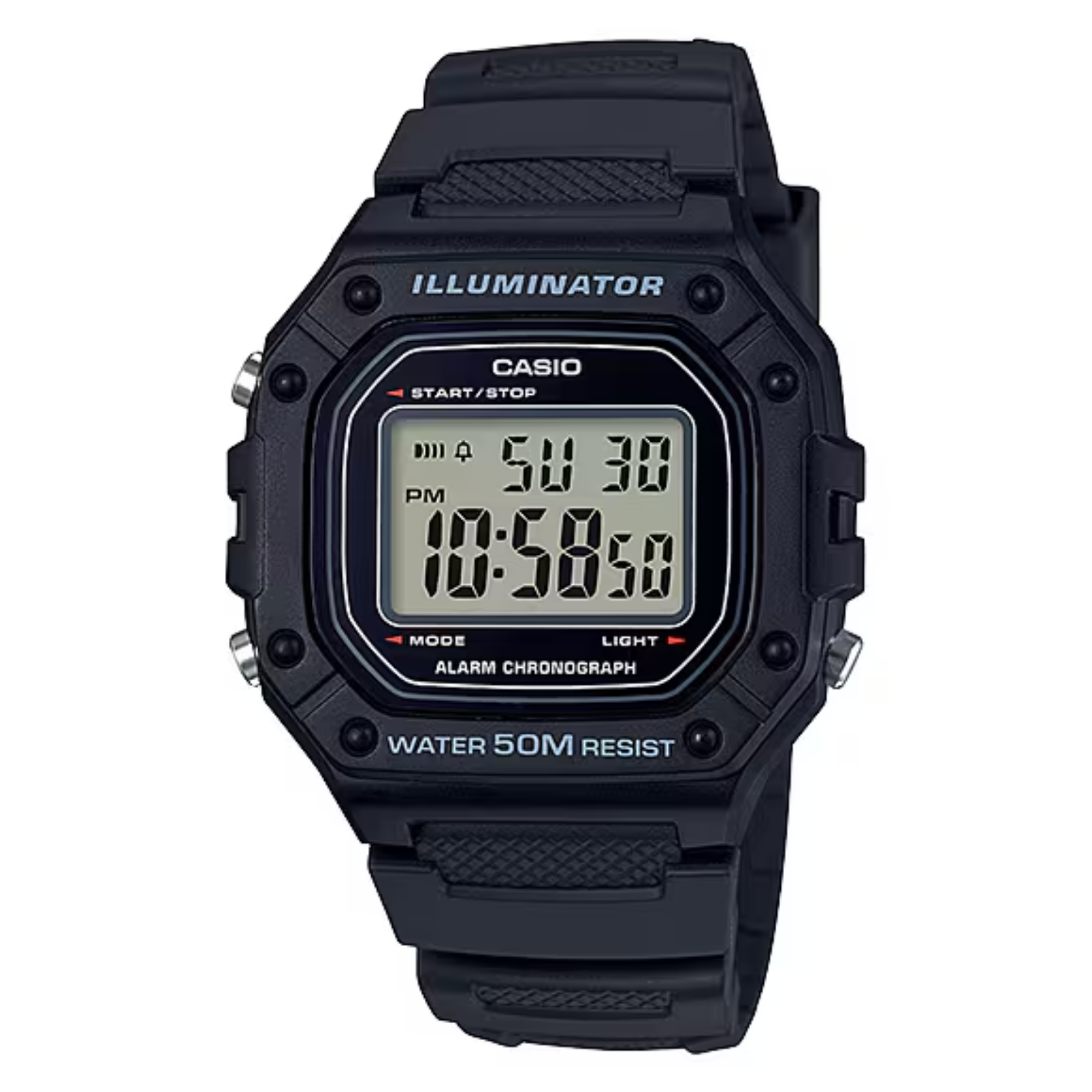 Reloj Casio W-218H-1AVDF Digital Negro 50M