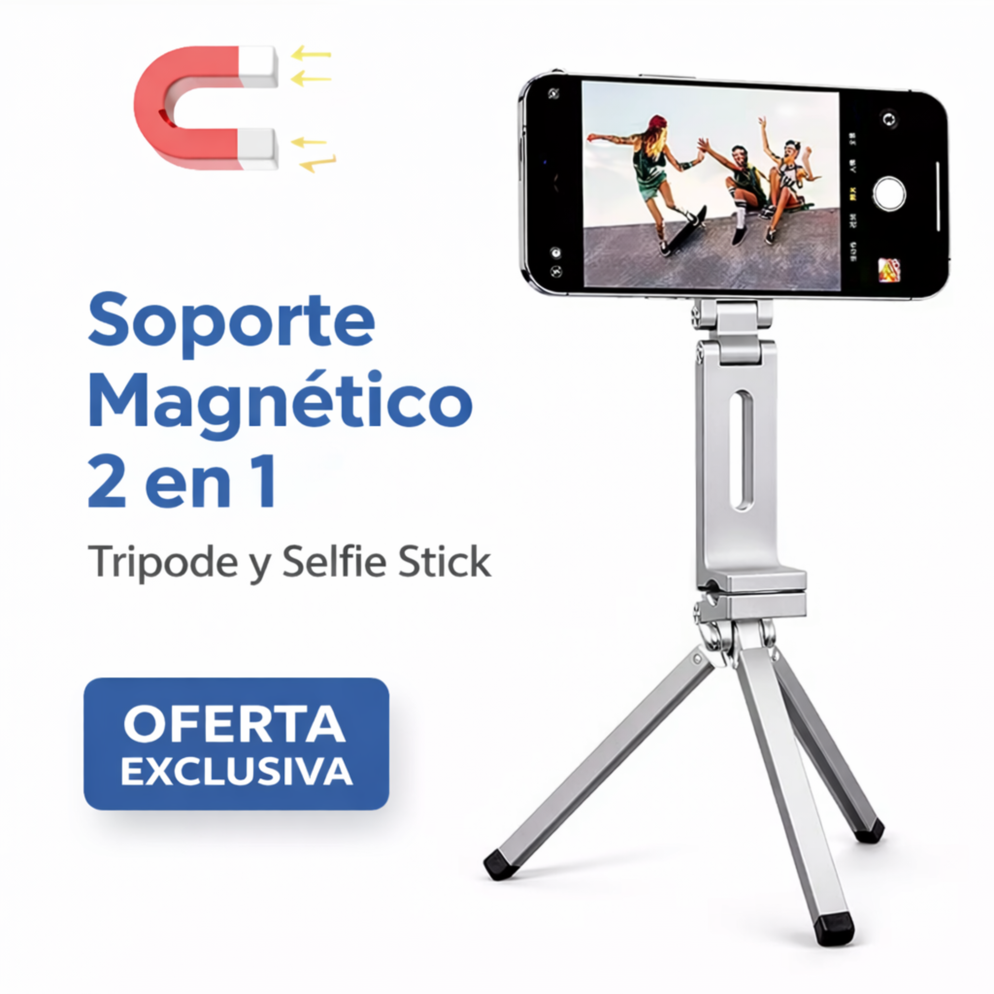 Trípode Plegable de Aluminio para Celular – Compacto yPortátil