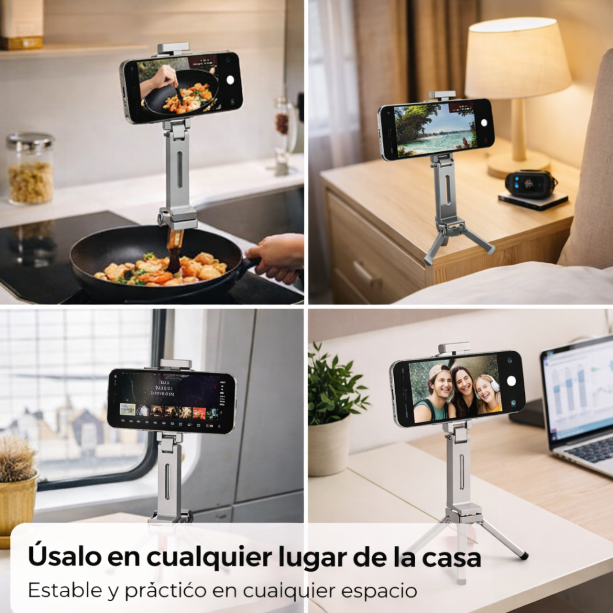 Trípode Plegable de Aluminio para Celular – Compacto yPortátil